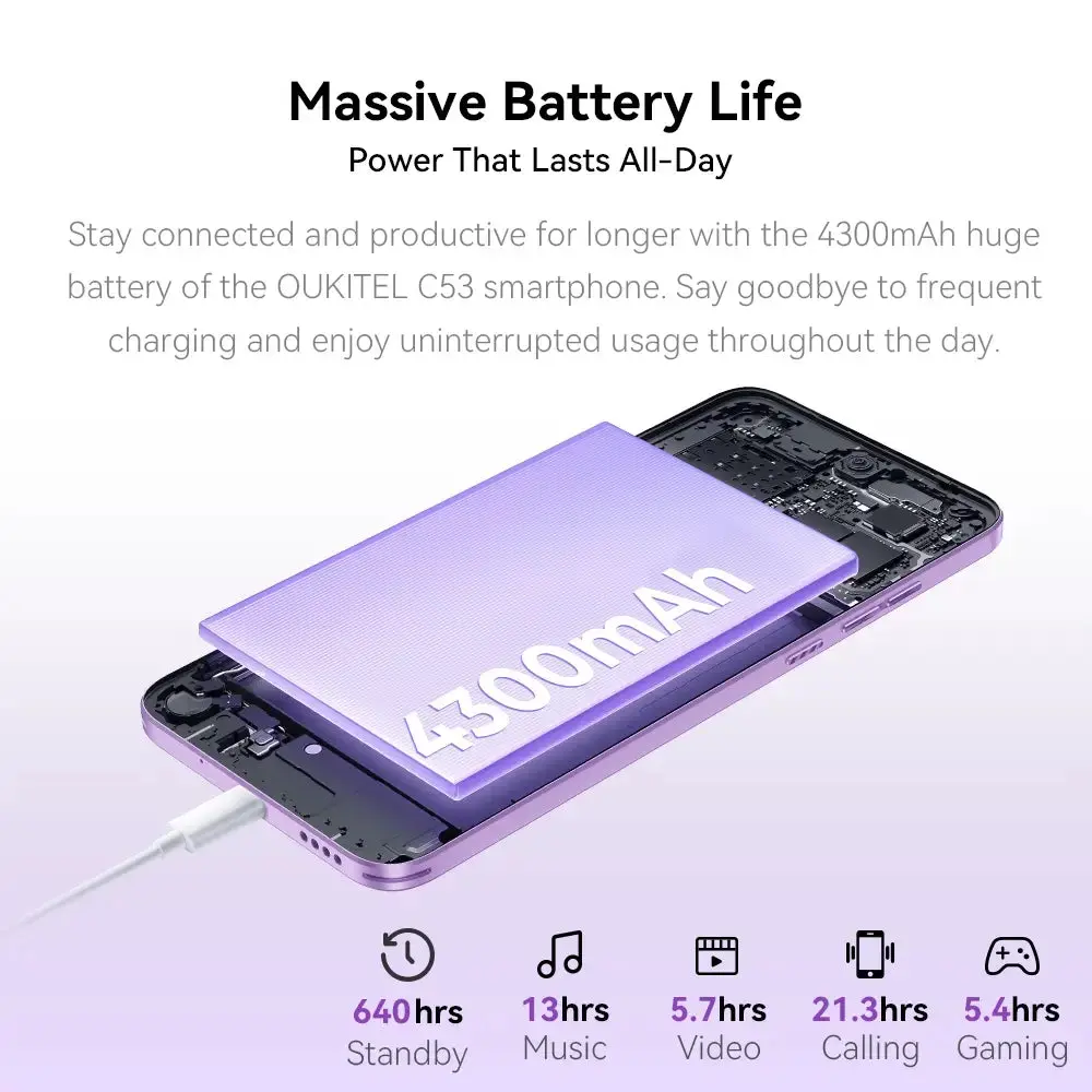 Oukitel C53 5G 6.6-inch 4300mAh Battery 8.9mm Ultra-thin Body SmartPhone(8GB+64GB) - Image 7