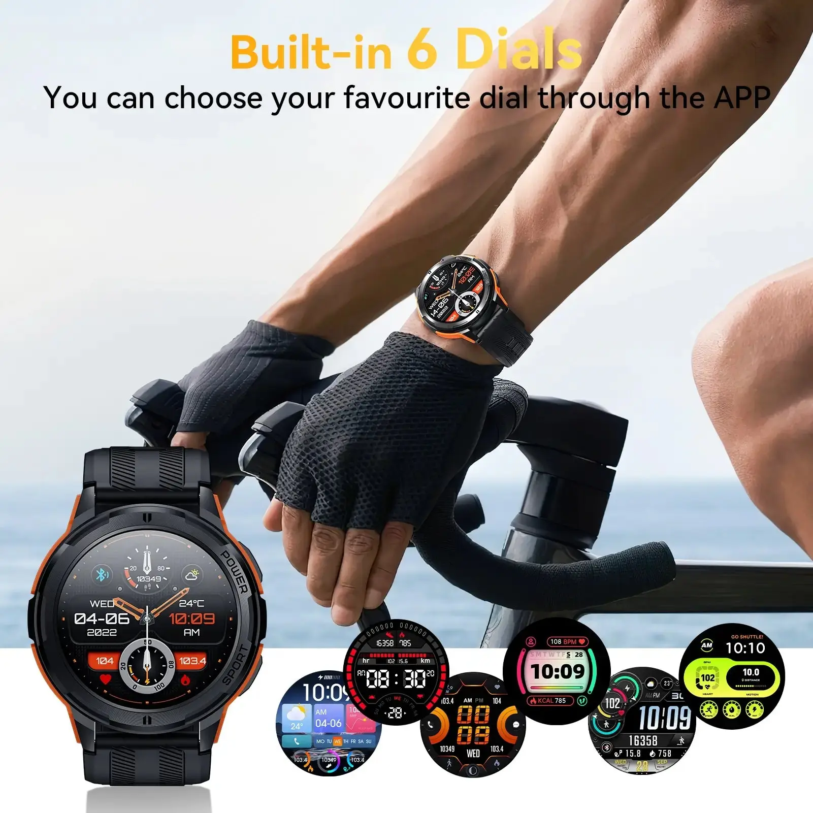 OUKITEL BT10 410mAh Battery Capacity 5ATM Waterproof Rugged Outdoor Watch - Image 3