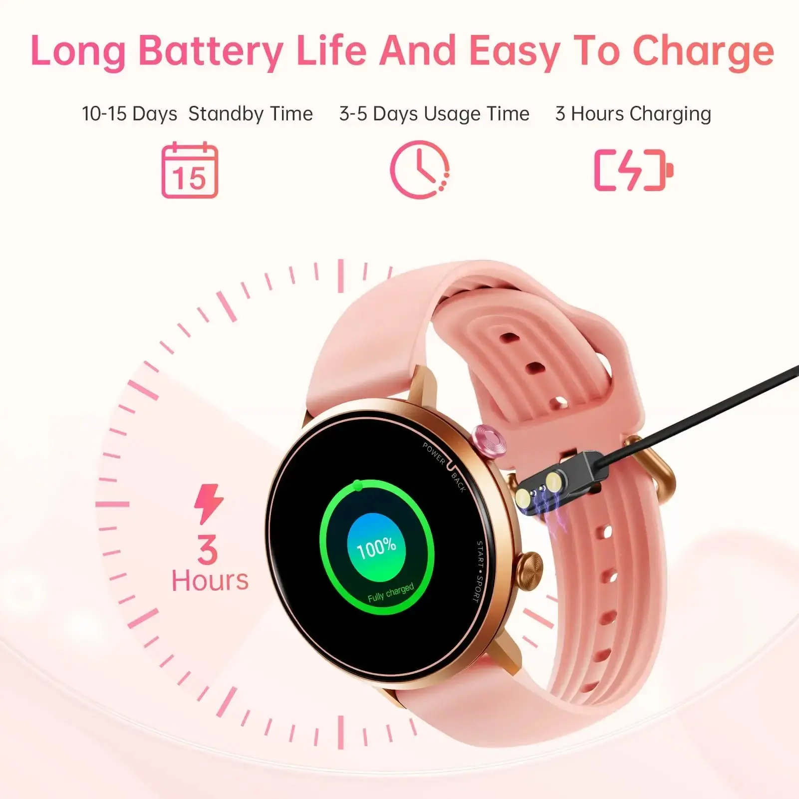 OUKITEL BT60 230mAh Battery Capacity 5ATM Waterproof  Rugged Outdoor Watch - Image 4
