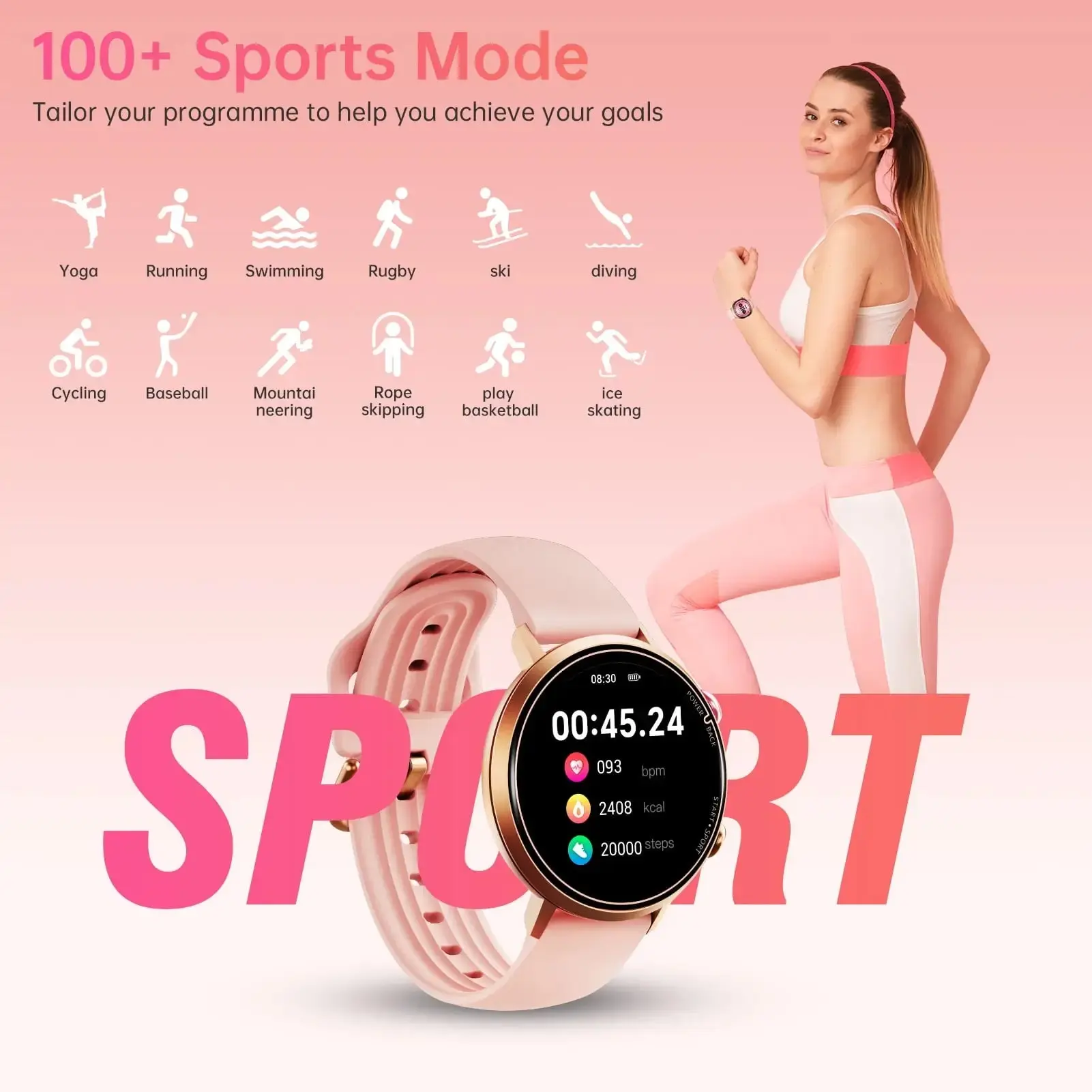OUKITEL BT60 230mAh Battery Capacity 5ATM Waterproof  Rugged Outdoor Watch - Image 5