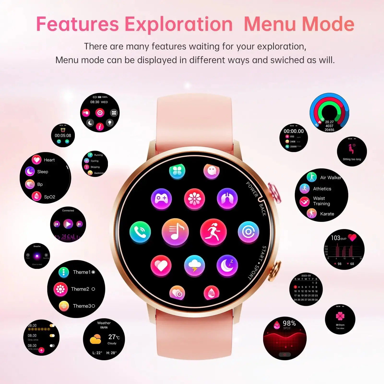 OUKITEL BT60 230mAh Battery Capacity 5ATM Waterproof  Rugged Outdoor Watch - Image 6