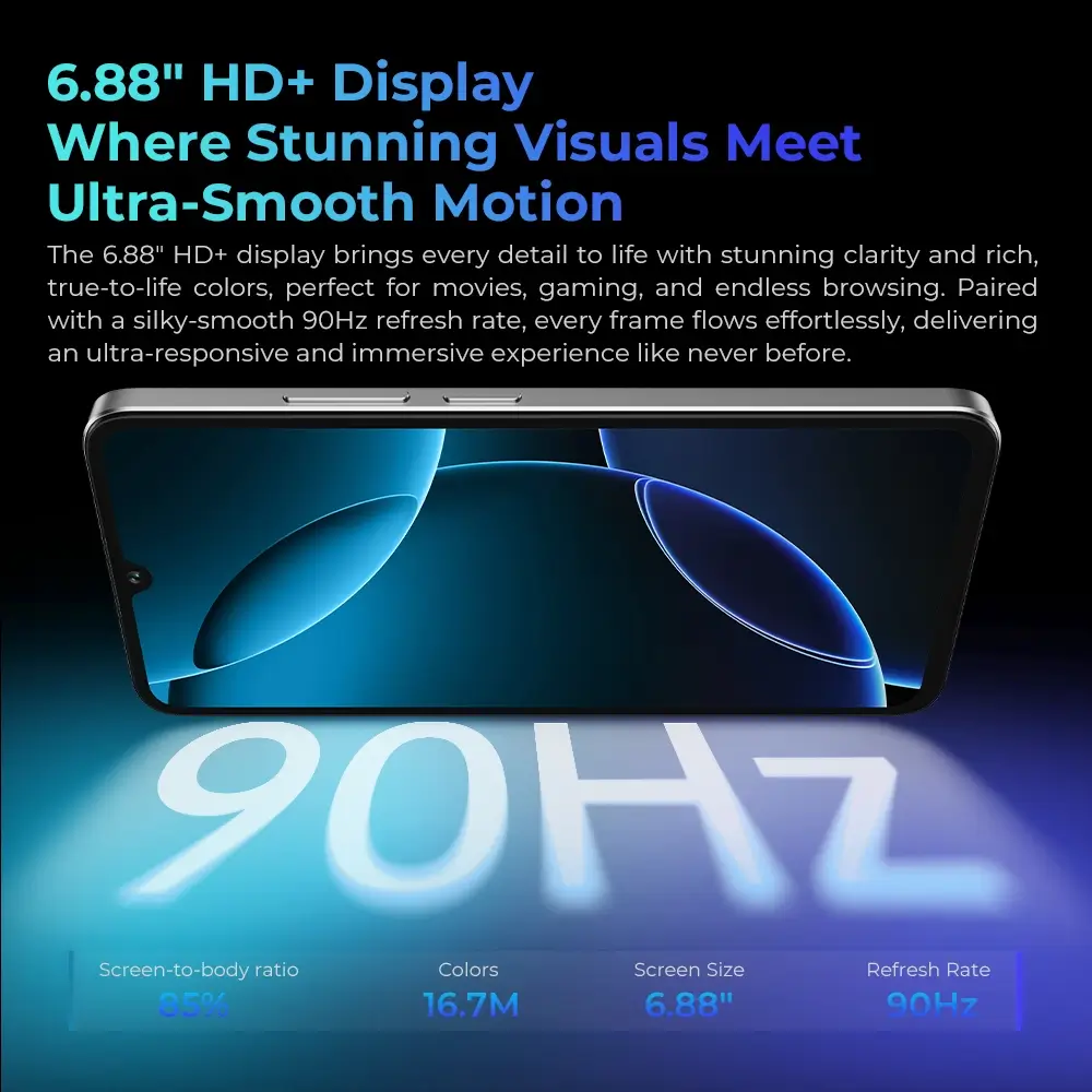 Oukitel C60 6.88-inch 10000mAh Battery 13.4mm Ultra-thin Body SmartPhone(4GB+128GB) - Image 7