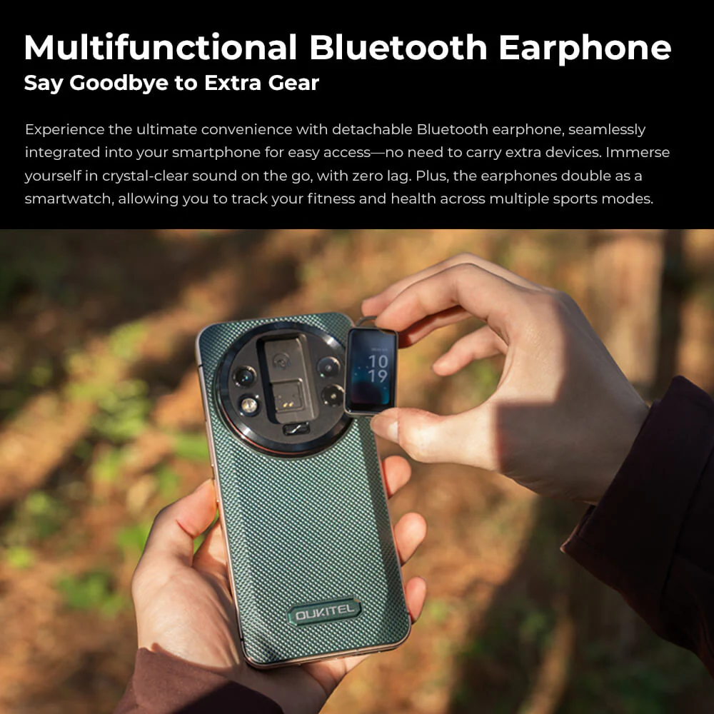 Oukitel WP200 Pro - World's First Modular Rugged Phone with a Detachable Earphone/SmartWatch, AI-enabled, 5G, 6.7'' AMOLED Display, 8800 mAh, Android 15 (24GB+ITB NFC) - Image 7