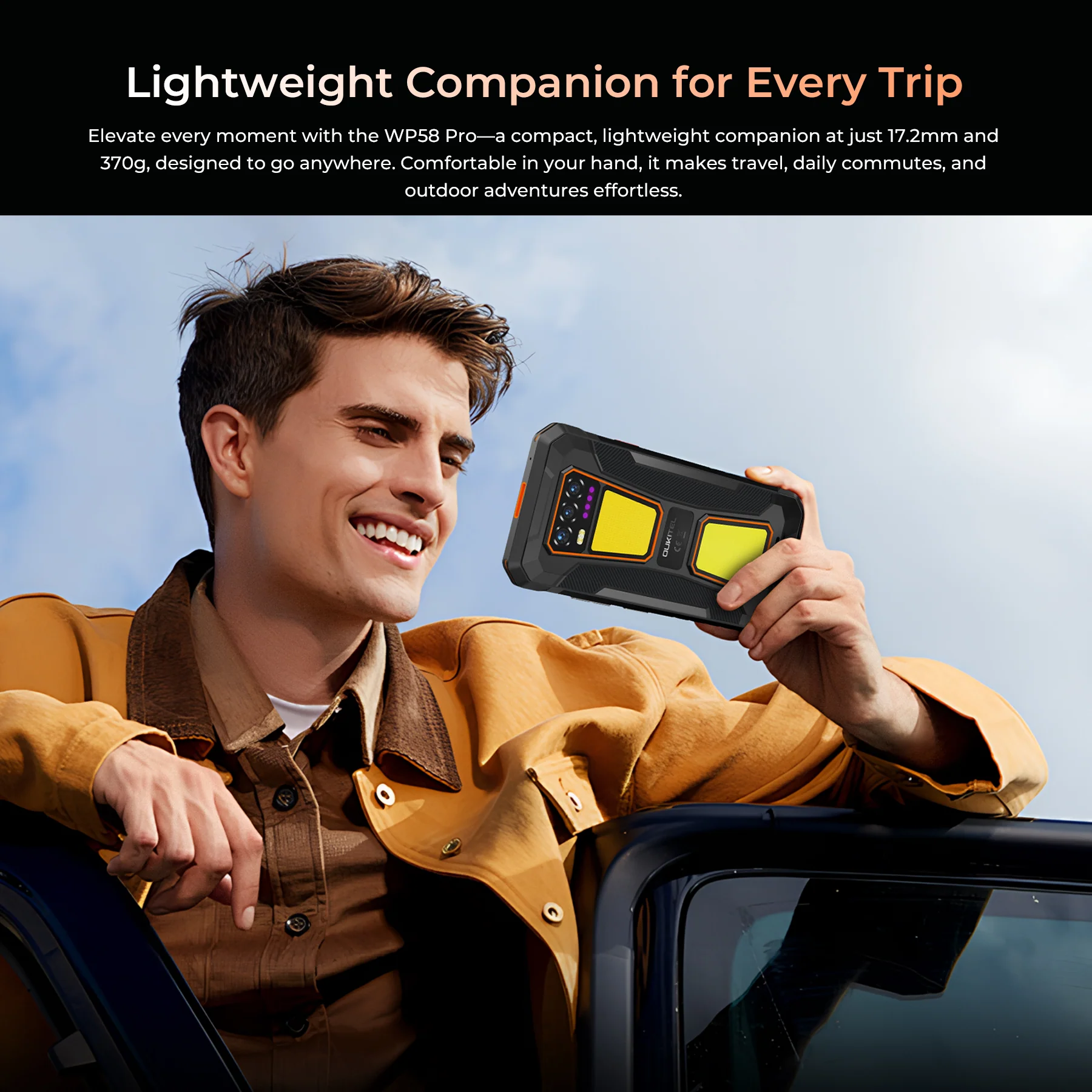 OUKITEL WP58 Pro 5G Rugged Phone 6.7-inch 10,000mAh Battery 64MP Camera Camping Light Android 15(8GB+512GB NFC) - Image 10