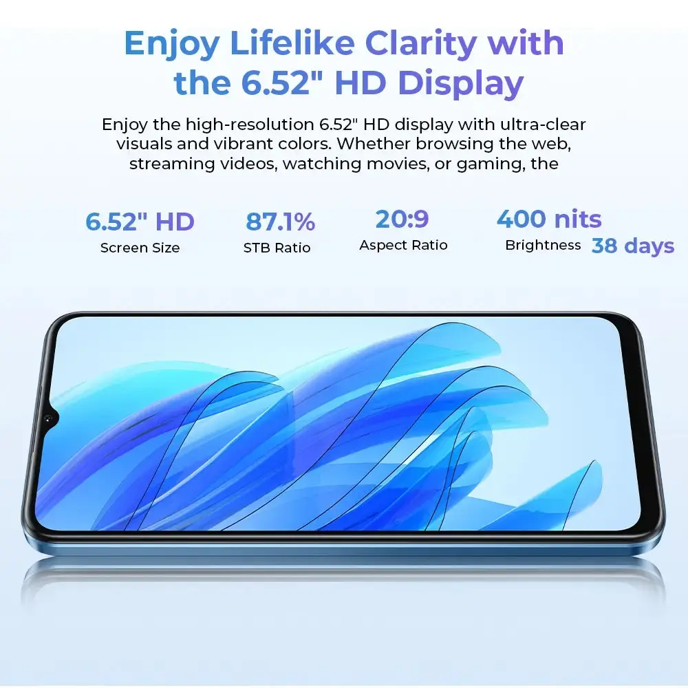 Oukitel C57s 6.52-inch 4300mAh Battery 9.4mm Ultra-thin Body SmartPhone(8GB+128GB) - Image 5