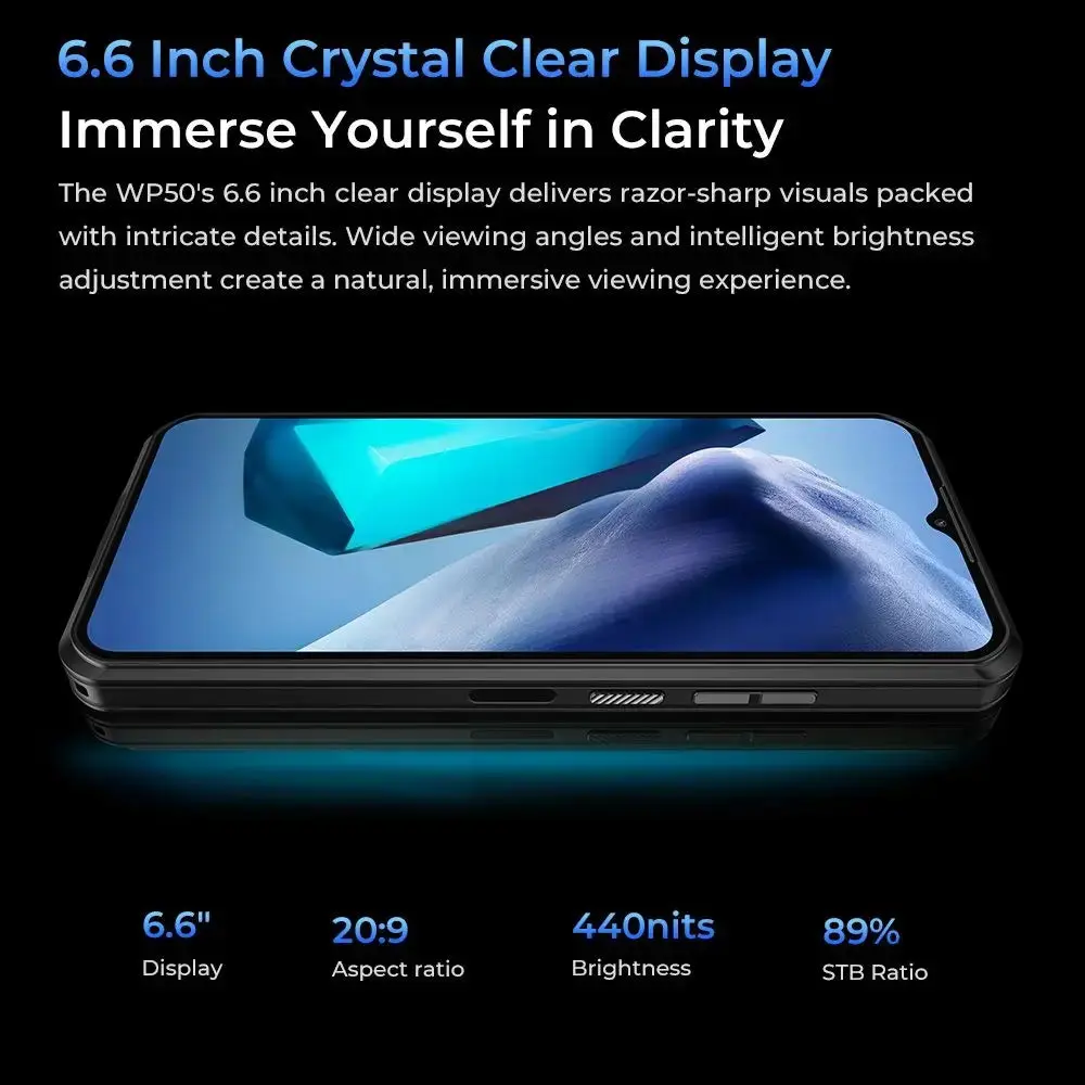 Oukitel WP50 5G Rugged Phone 6.6-inch 6500mAh Big Battery 48MP Camera Android 14(16GB+256GB NFC) - Image 9