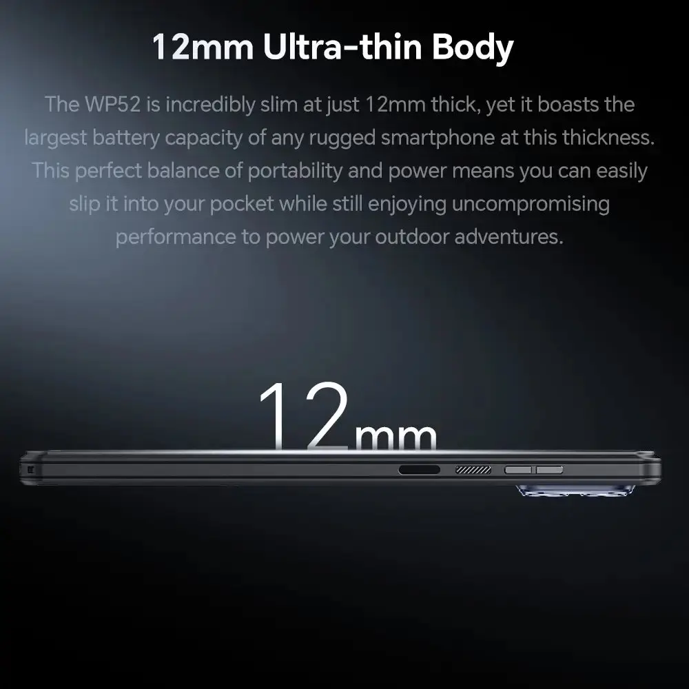 Oukitel WP52 5G Rugged Phone 6.6-inch 6500mAh Big Battery 48MP Camera Android 14(16GB+256GB NFC) - Image 9